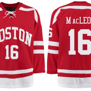 Boston University Terriers BU 16 John MacLeod Red Stitched Hockey Jersey