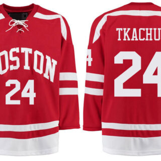Boston University Terriers BU 24 Keith Tkachuk Red Stitched Hockey Jersey