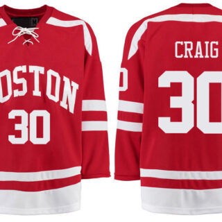 Boston University Terriers BU 30 Jim Craig Red Stitched Hockey Jersey