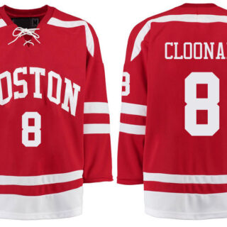 Boston University Terriers BU 8 Ryan Cloonan Red Stitched Hockey Jersey