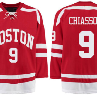 Boston University Terriers BU 9 Alex Chiasson Red Stitched Hockey Jersey