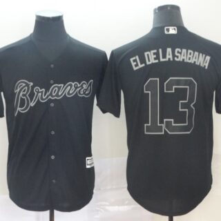 Braves 13 Ronald Acuna Jr El De La Sabana Black 2019 Players' Weekend Player Jersey