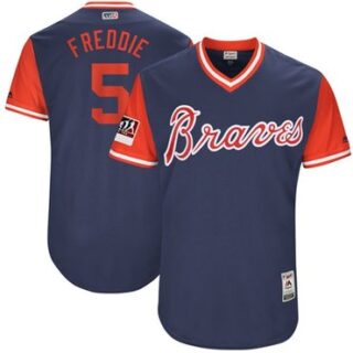 Braves #5 Freddie Freeman Navy Freddie Players Weekend Authentic Stitched MLB Jersey