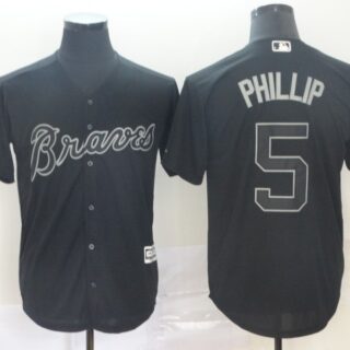 Braves 5 Freddie Freeman Phillip Black 2019 Players' Weekend Player Jersey