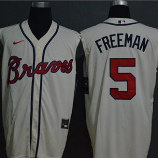 Braves 5 Freddie Freeman White Nike Cool Base Sleeveless Jersey