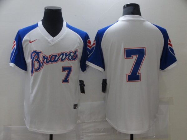 Braves 7 Dansby Swanson White Nike Turn Back The Clock Jersey