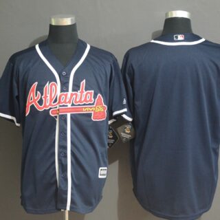 Braves Blank Navy Cool Base Jersey