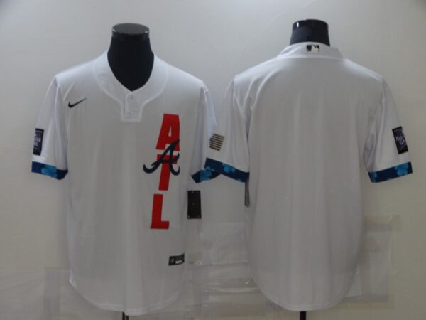 Braves Blank White Nike 2021 MLB All-Star Cool Base Jersey