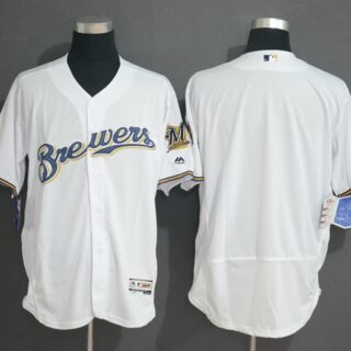 Brewers Blank White Flexbase Jersey