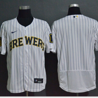 Brewers Blank White Nike 2020 Flexbase Jerseys