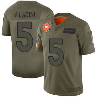 Broncos #5 Joe Flacco Camo Men's Stitched Football Limited 2019 Salute To Service Jersey