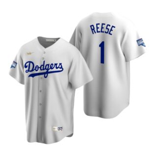 Brooklyn Dodgers #1 Pee Wee Reese White 2020 World Series Champions Jersey