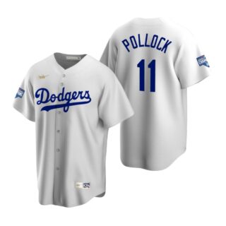 Brooklyn Dodgers #11 A.J. Pollock White 2020 World Series Champions Cooperstown Collection Jersey