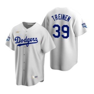 Brooklyn Dodgers #39 Blake Treinen White 2020 World Series Champions Cooperstown Collection Jersey