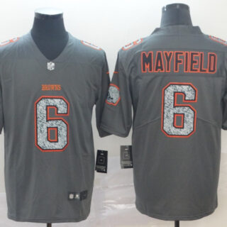 Browns 6 Baker Mayfield Gray Camo Vapor Untouchable Limited Jersey