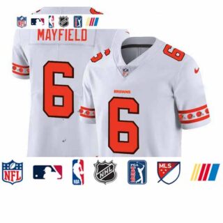 Browns 6 Baker Mayfield White 2019 New Vapor Untouchable Limited Jersey