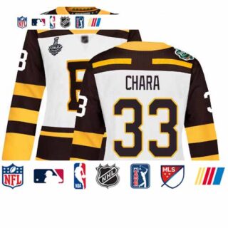 Bruins #33 Zdeno Chara White Authentic 2019 Winter Classic Stanley Cup Final Bound Women's Stitched Hockey Jersey