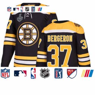 Bruins #37 Patrice Bergeron Black Home Authentic Stanley Cup Final Bound Stitched Hockey Jersey