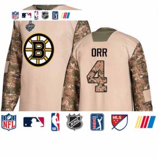 Bruins #4 Bobby Orr Camo Authentic 2017 Veterans Day Stanley Cup Final Bound Youth Stitched Hockey Jersey