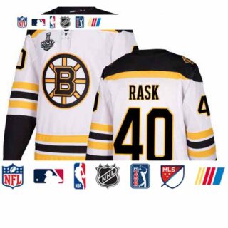 Bruins #40 Tuukka Rask White Road Authentic Stanley Cup Final Bound Youth Stitched Hockey Jersey