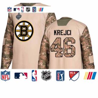 Bruins #46 David Krejci Camo Authentic 2017 Veterans Day Stanley Cup Final Bound Stitched Hockey Jersey