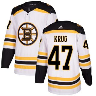 Bruins #47 Torey Krug White Road Authentic Stitched Hockey Jersey