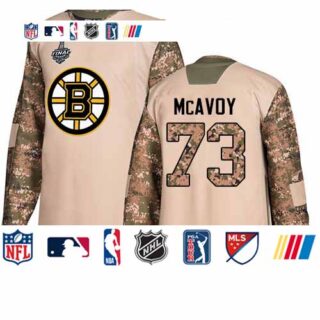 Bruins #73 Charlie McAvoy Camo Authentic 2017 Veterans Day Stanley Cup Final Bound Stitched Hockey Jersey
