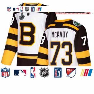 Bruins #73 Charlie McAvoy White Authentic 2019 Winter Classic Stanley Cup Final Bound Youth Stitched Hockey Jersey