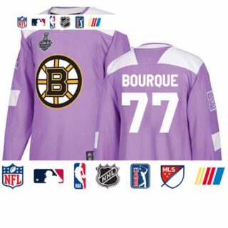 Bruins #77 Ray Bourque Purple Authentic Fights Cancer Stanley Cup Final Bound Youth Stitched Hockey Jersey