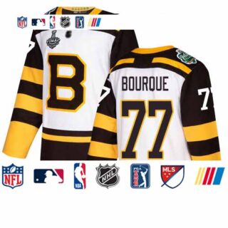 Bruins #77 Ray Bourque White Authentic 2019 Winter Classic Stanley Cup Final Bound Stitched Hockey Jersey