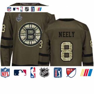 Bruins #8 Cam Neely Green Salute to Service Stanley Cup Final Bound Stitched Hockey Jersey
