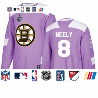 Bruins #8 Cam Neely Purple Authentic Fights Cancer Stanley Cup Final Bound Stitched Hockey Jersey