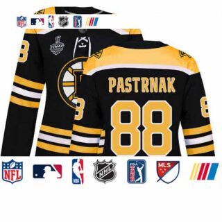 Bruins #88 David Pastrnak Black Home Authentic Stanley Cup Final Bound Women's Stitched Hockey Jersey