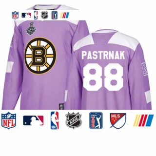 Bruins #88 David Pastrnak Purple Authentic Fights Cancer Stanley Cup Final Bound Stitched Hockey Jersey
