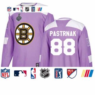 Bruins #88 David Pastrnak Purple Authentic Fights Cancer Stanley Cup Final Bound Youth Stitched Hockey Jersey