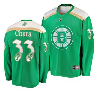Bruins 33 Zdeno Chara Green 2019 St. Patrick's Day Adidas Jersey