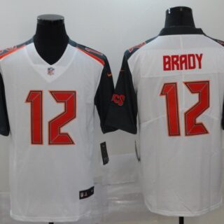 Buccaneers 12 Tom Brady White Vapor Untouchable Limited Jersey