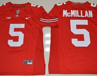 Buckeyes #5 Raekwon McMillan Red Stitched NCAA Jersey