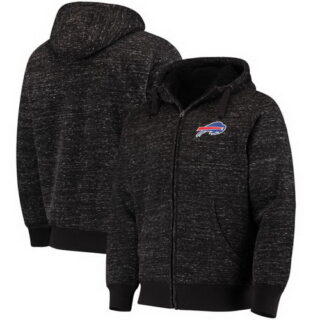 Buffalo Bills G III Sports By Carl Banks Discovery Sherpa Full Zip Jacket Heathered Black