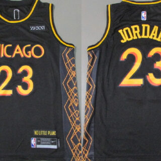 Bulls 23 Michael Jordan Black 2021 City Edition Nike Swingman Jersey