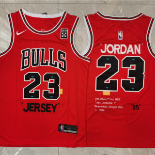 Bulls 23 Michael Jordan Red Nike 85 Swingman Jersey