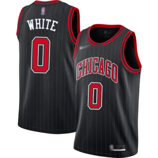 Bulls #0 Coby White Black Basketball Swingman Statement Edition 2019 2020 Jersey