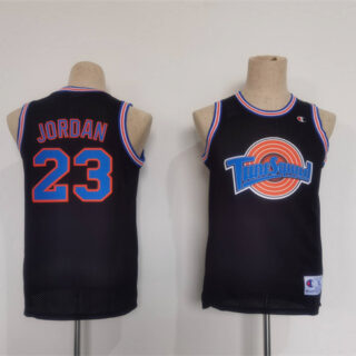Bulls #23 Michael Jordan Black Tune Squad Stitched Basketball Jersey