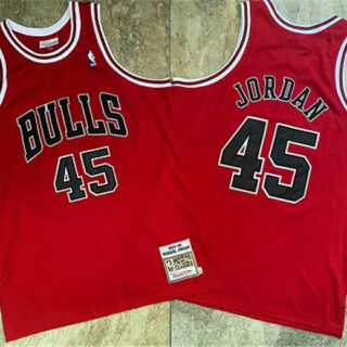 Bulls 45 Michael Jordan Red 1994-95 Hardwood Classics Jersey