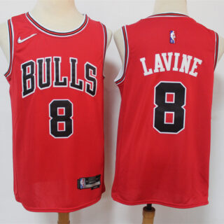 Bulls 8 Zach Lavine Red Nike Diamond 75th Anniversary Swingman Jersey