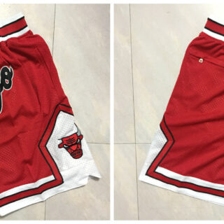 Bulls Red 1997-98 Throwback Shorts