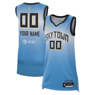 Unisex Chicago Sky Nike Light Blue 2024 Rebel Edition Custom Jersey