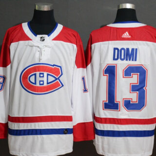 Canadiens 13 Max Domi White Adidas Jersey