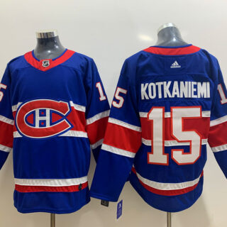 Canadiens 15 Jesperi Kotkaniemi Blue 2020-21 Reverse Retro Adidas Jersey