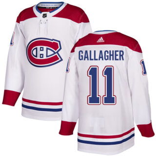 Canadiens #11 Brendan Gallagher White Road Authentic Stitched Hockey Jersey